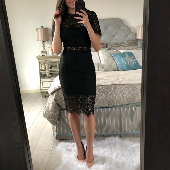 Lulus Dresses & Skirts - Black Lace Dress